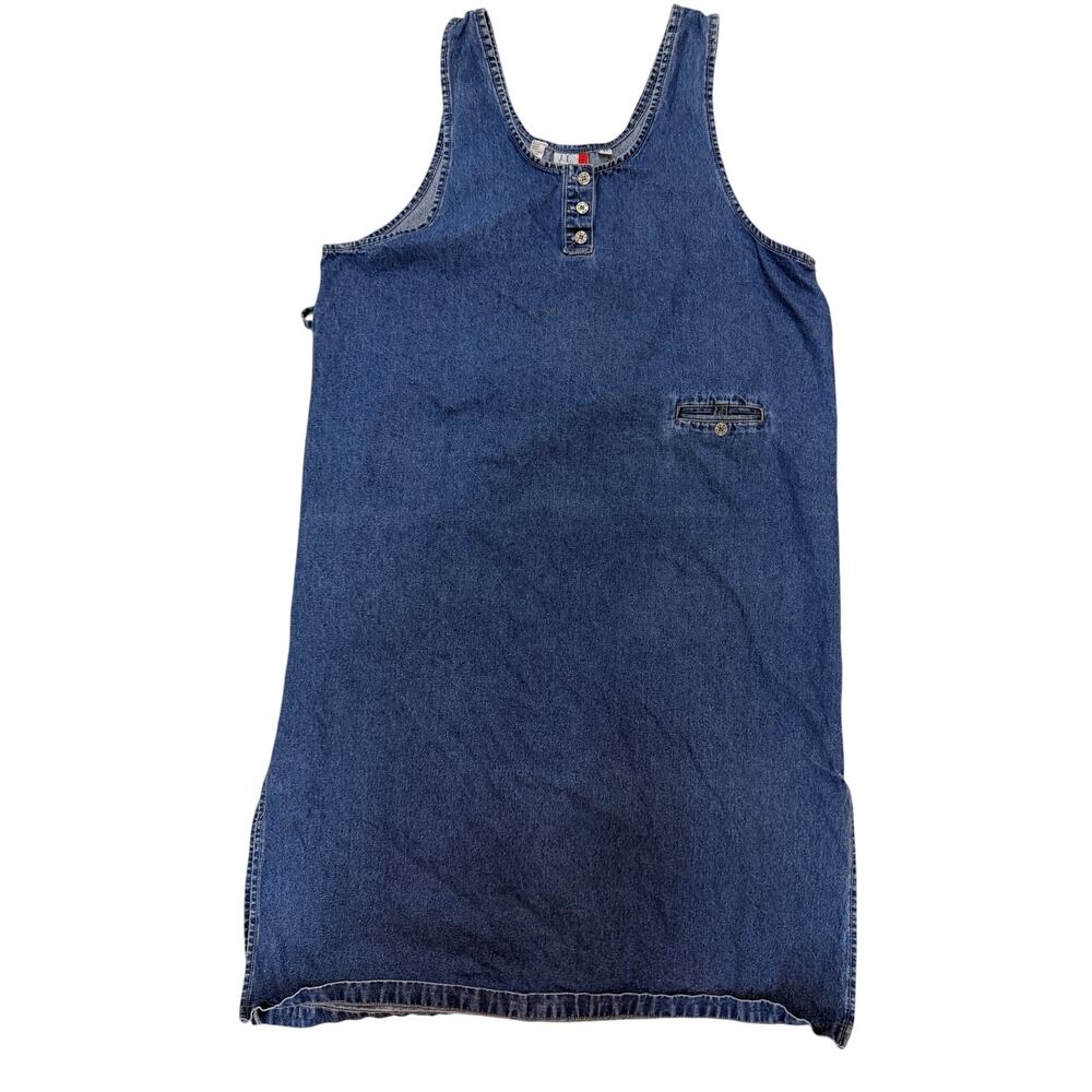 Vintage J.L N.Y Sport Women's 2x Denim short jumper dress sleeveless